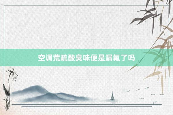 空调荒疏酸臭味便是漏氟了吗